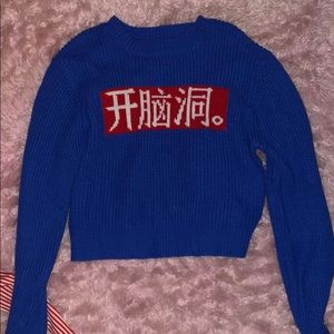 Blue trendy sweater (new)